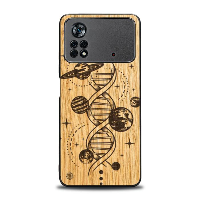Xiaomi POCO X4 Pro 5G Handyhülle aus Holz – Space DNA (Eiche)