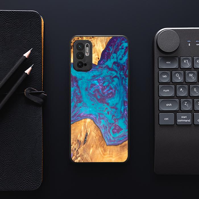 Xiaomi REDMI NOTE 10 5G Etui na telefon z żywicy i drewna - SYNERGY#B25