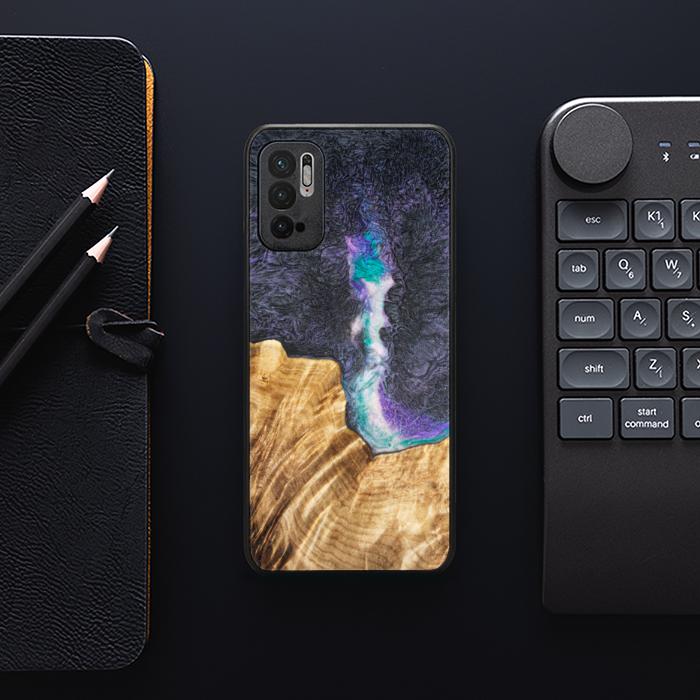 Xiaomi REDMI NOTE 10 5G Etui na telefon z żywicy i drewna - SYNERGY#C7
