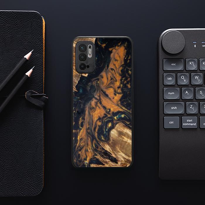 Xiaomi REDMI NOTE 10 5G Etui na telefon z żywicy i drewna - Synergy#162