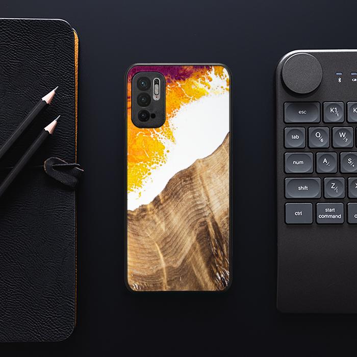 Xiaomi REDMI NOTE 10 5G Resin & Wood Phone Case - Synergy#C28