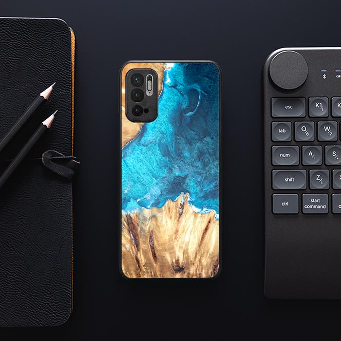 Xiaomi REDMI NOTE 10 5G Etui na telefon z żywicy i drewna - Synergy#D115