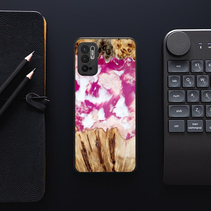 Xiaomi REDMI NOTE 10 5G Resin & Wood Phone Case - Synergy#D124