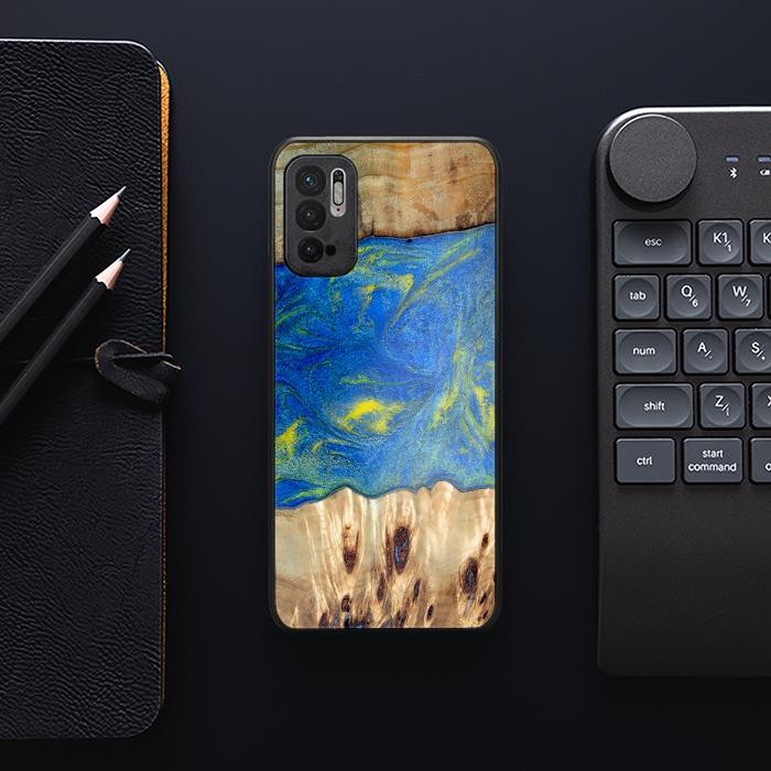 Xiaomi REDMI NOTE 10 5G Resin & Wood Phone Case - Synergy#D128