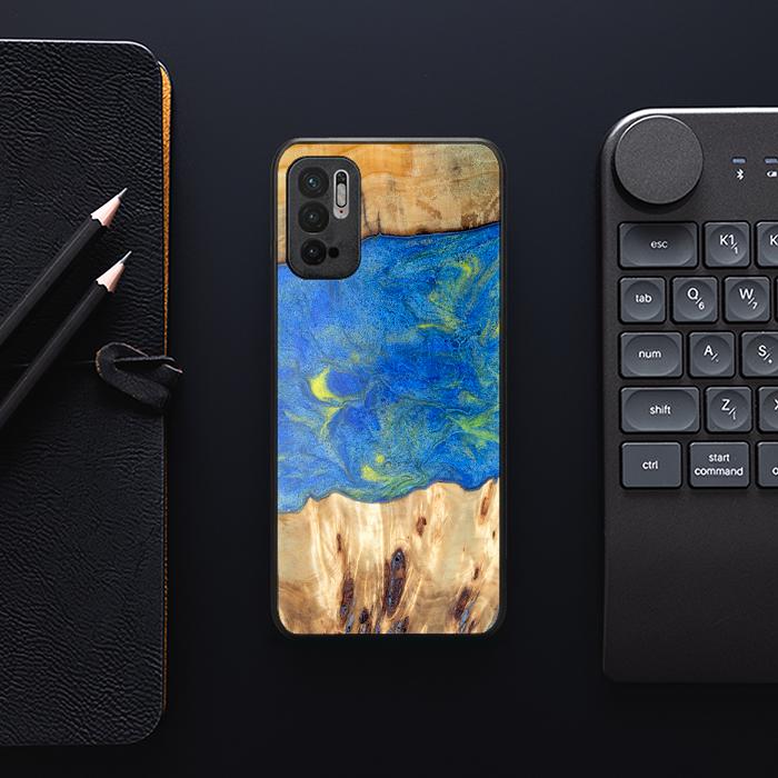 Xiaomi REDMI NOTE 10 5G Resin & Wood Phone Case - Synergy#D131