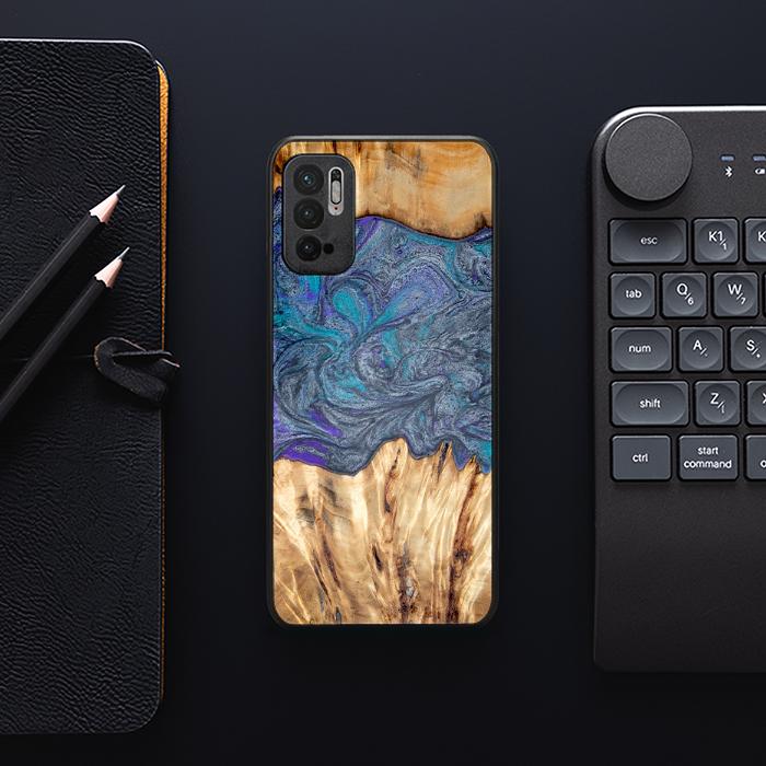 Xiaomi REDMI NOTE 10 5G Etui na telefon z żywicy i drewna - Synergy#D132