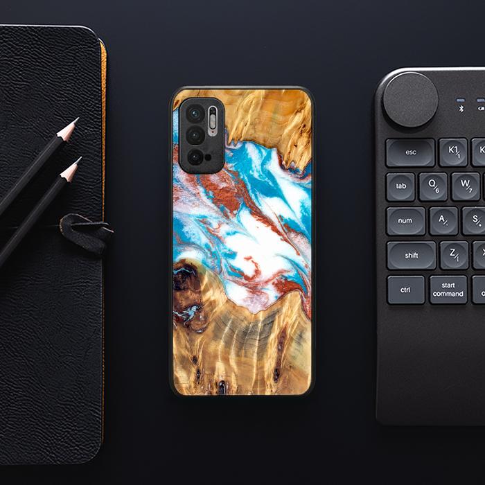 Xiaomi REDMI NOTE 10 5G Handyhülle aus Harz und Holz - Synergy#D137