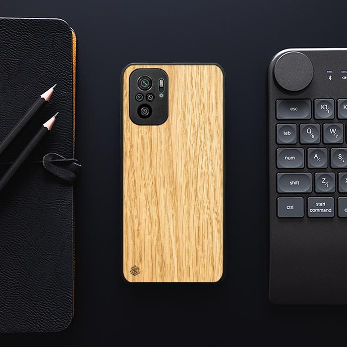Xiaomi REDMI NOTE 10 drewniane etui na telefon - dąb