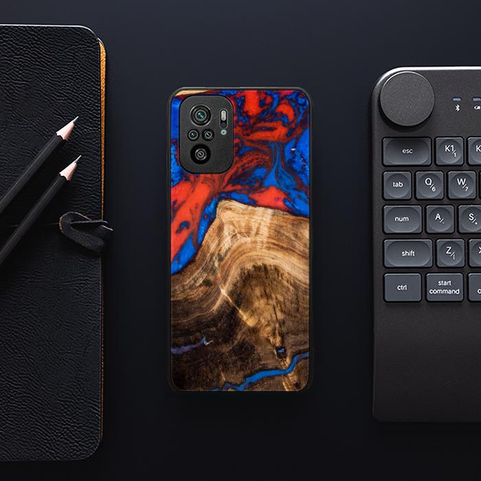 Xiaomi REDMI NOTE 10 Etui na telefon z żywicy i drewna - SYNERGY#A82