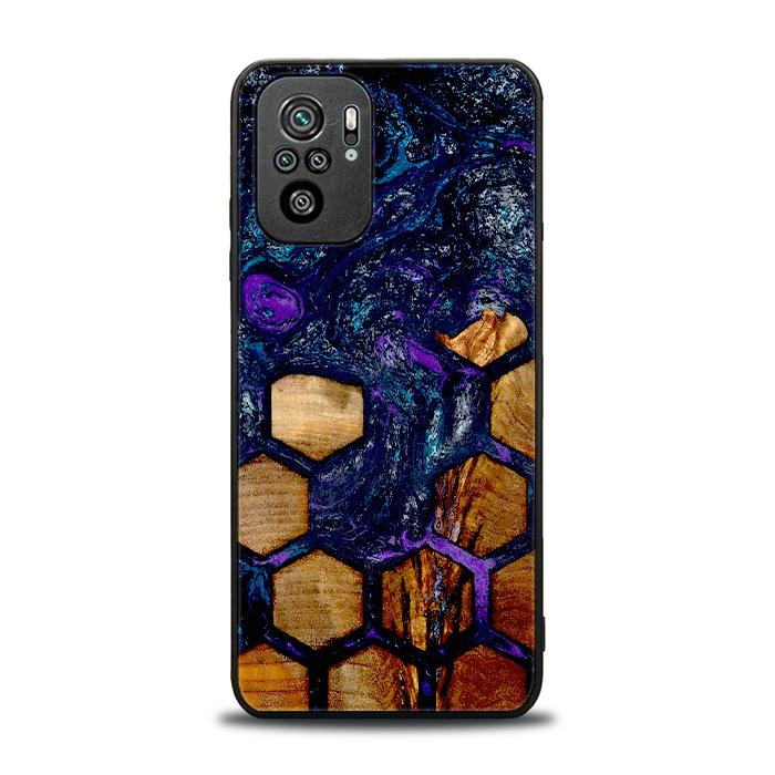 Xiaomi REDMI NOTE 10 Handyhülle aus Harz und Holz - Synergy#D105