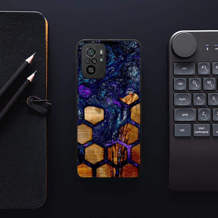 Xiaomi REDMI NOTE 10 Handyhülle aus Harz und Holz - Synergy#D105
