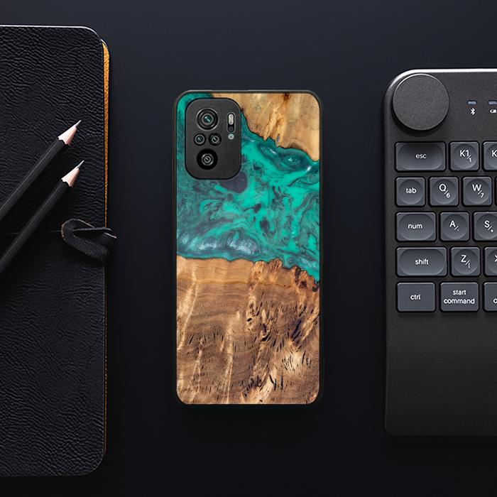 Xiaomi REDMI NOTE 10 Handyhülle aus Harz und Holz - Synergy#D111