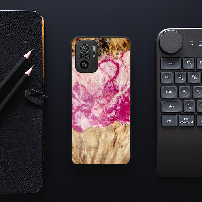 Xiaomi REDMI NOTE 10 Resin & Wood Phone Case - Synergy#D123