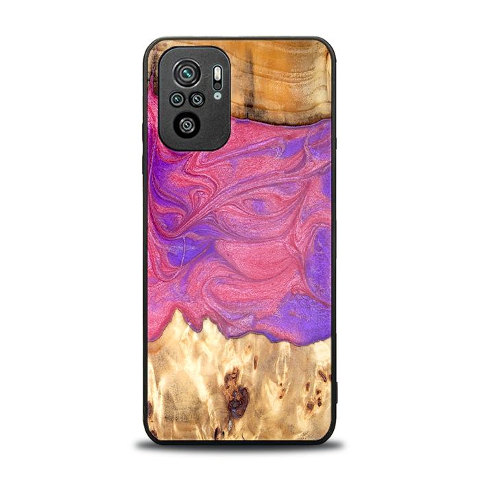 Xiaomi REDMI NOTE 10 Handyhülle aus Harz und Holz - Synergy#D136