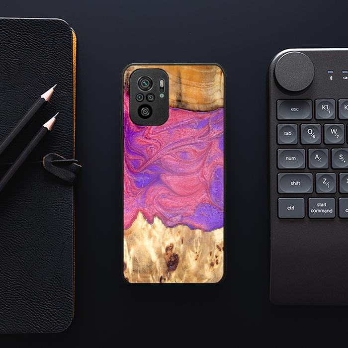 Xiaomi REDMI NOTE 10 Handyhülle aus Harz und Holz - Synergy#D136
