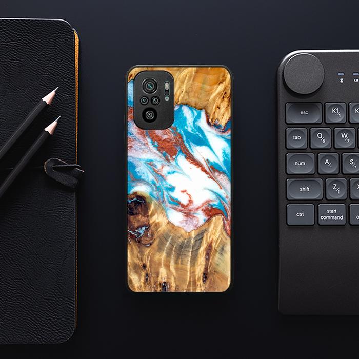 Xiaomi REDMI NOTE 10 Handyhülle aus Harz und Holz - Synergy#D137