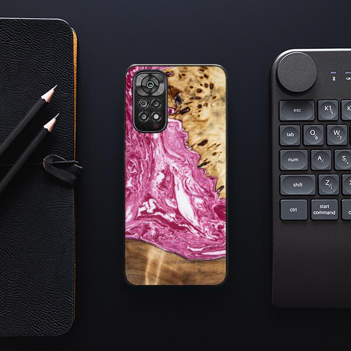 Xiaomi REDMI NOTE Etui na telefon z żywicy i drewna 11/11S - Synergy#129