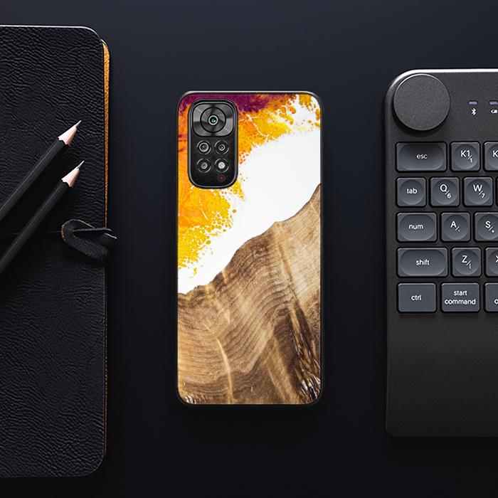 Xiaomi REDMI NOTE Etui na telefon z żywicy i drewna 11/11S - Synergy#C28