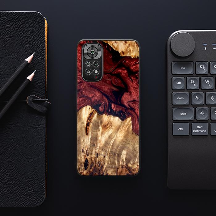 Xiaomi REDMI NOTE Etui na telefon z żywicy i drewna 11/11S - Synergy#D121