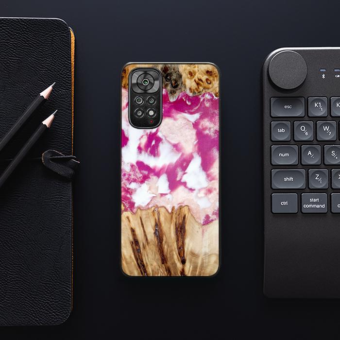 Xiaomi REDMI NOTE Etui na telefon z żywicy i drewna 11/11S - Synergy#D124